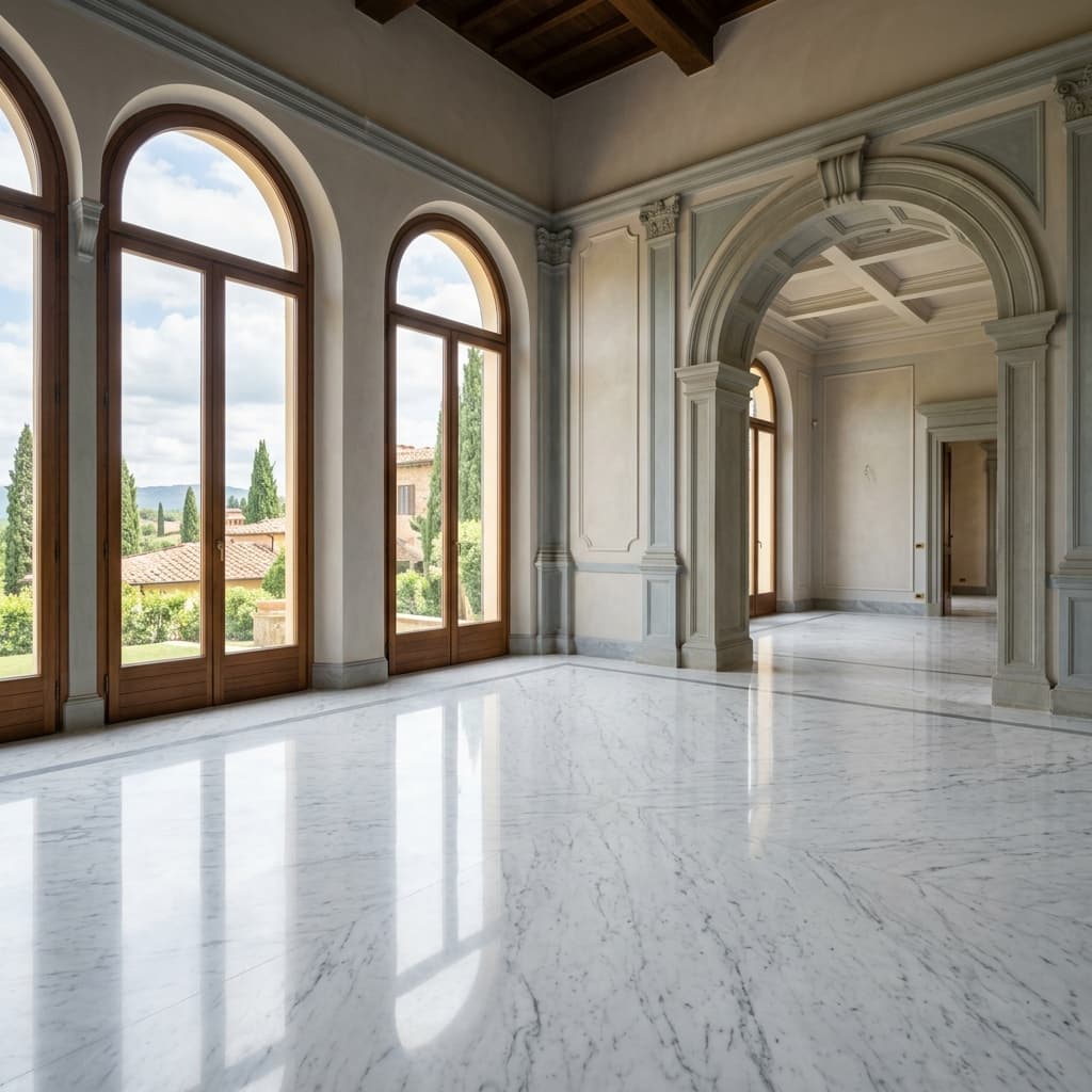 Realizzazione e posa di eleganti pavimenti in marmo a Chieri
